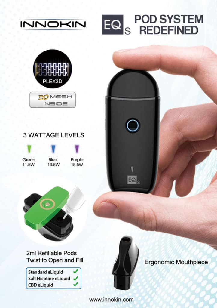 Innokin EQS Pod Kit | Puffin Clouds Ltd