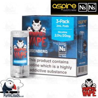 Vampire Vape Heisenberg Gusto Mini Pods NS10 & NS20 | Puffin Clouds UK