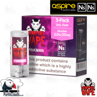 Vampire Vape Pinkman Gusto Mini Pods NS10 & NS20 | Puffin Clouds UK