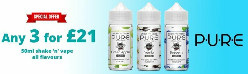 PURE Shake n Vape - 3 for £21 | Puffin Clouds UK