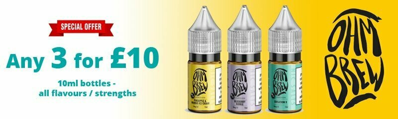 Ohm Brew 10ml - 3 for £10 | Puffin Clouds UK