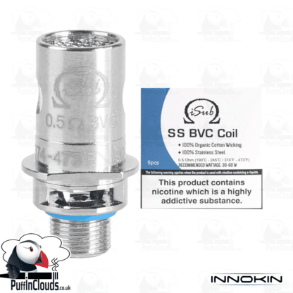Innokin iSub Stainless Steel BVC Coils | Puffin Clouds UK