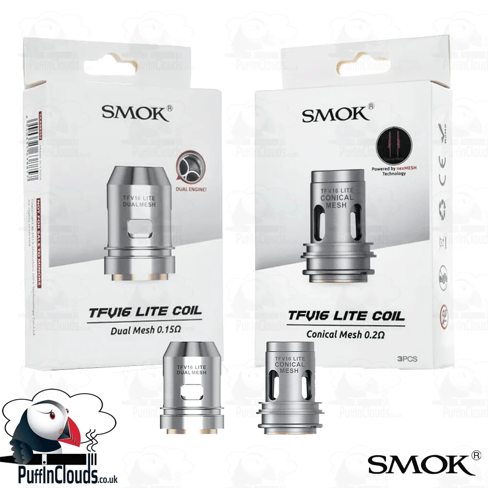 SMOK TFV16 Lite Replacement Mesh Coils (3 Pack) - Puffin Clouds UK