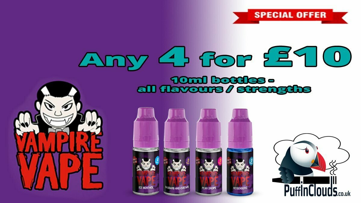 Vampire Vape 10ml - 4 for £10 | Puffin Clouds UK