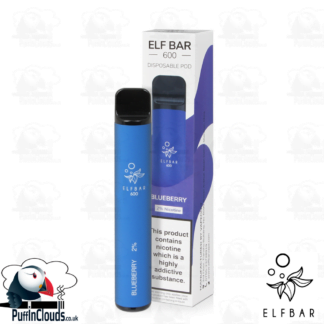Blueberry ELFBAR 600 Disposable Pod - Puffin Clouds UK