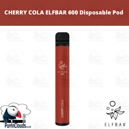 Cherry Cola ELFBAR 600 Disposable Pod - Puffin Clouds UK