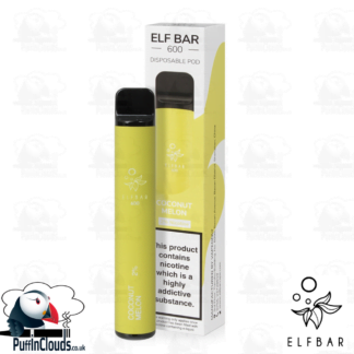 Coconut Melon ELFBAR 600 Disposable Pod - Puffin Clouds UK