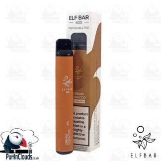 Cream Tobacco ELFBAR 600 Disposable Pod - Puffin Clouds UK