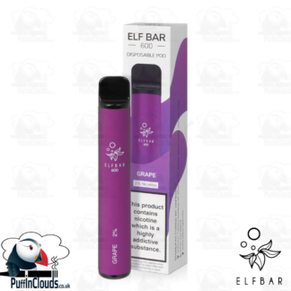 Grape ELFBAR 600 Disposable Pod - Puffin Clouds UK