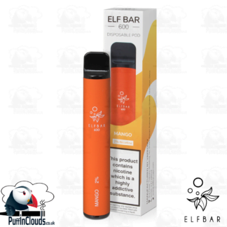 Mango ELFBAR 600 Disposable Pod - Puffin Clouds UK