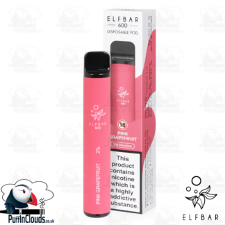 Pink Grapefruit ELFBAR 600 Disposable Pod - Puffin Clouds UK