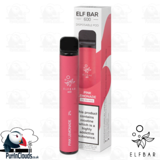 Pink Lemonade ELFBAR 600 Disposable Pod - Puffin Clouds UK
