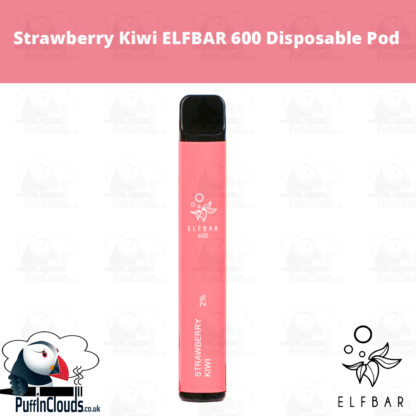 Strawberry Kiwi ELFBAR 600 Disposable Pod - Puffin Clouds UK