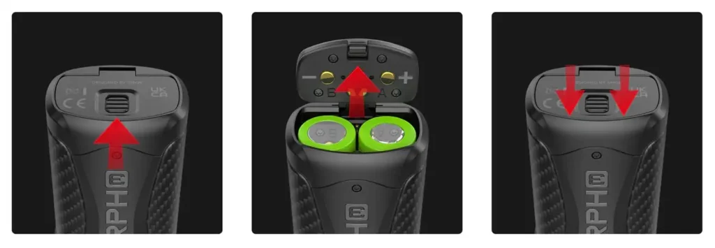 Easy replacement of dual 18650 batteries - Smok Morph 3