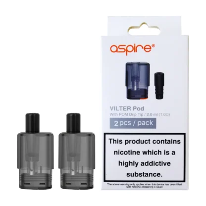 Aspire Vilter Replacement POM Pods (2 Pack) | Puffin Clouds UK