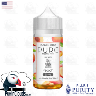 P.U.R.E Peach Shake n Vape E-Liquid (50ml 0mg) | Puffin Clouds UK