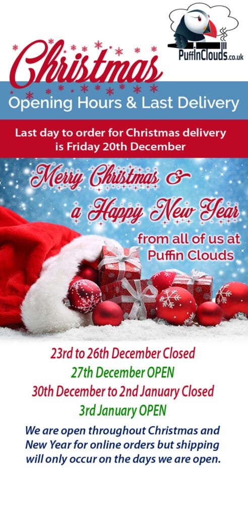 Christmas Opening Hours 2024 - Puffin Clouds Ltd